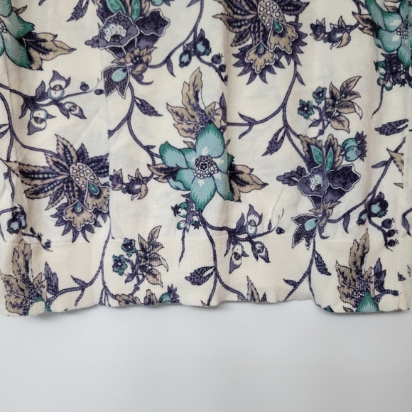 Loft Floral Print Cotton Ladies Top - Picture 3 of 6